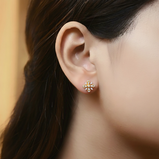 Floral Multi Shape Diamond Stud Earrings Floral Multi Shape Diamond Stud Earrings