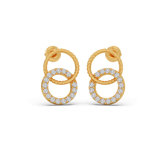 Intertwined Diamond Stud Earrings Intertwined Diamond Stud Earrings - Yellow