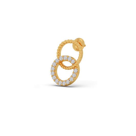 Intertwined Diamond Stud Earrings Intertwined Diamond Stud Earrings - Yellow