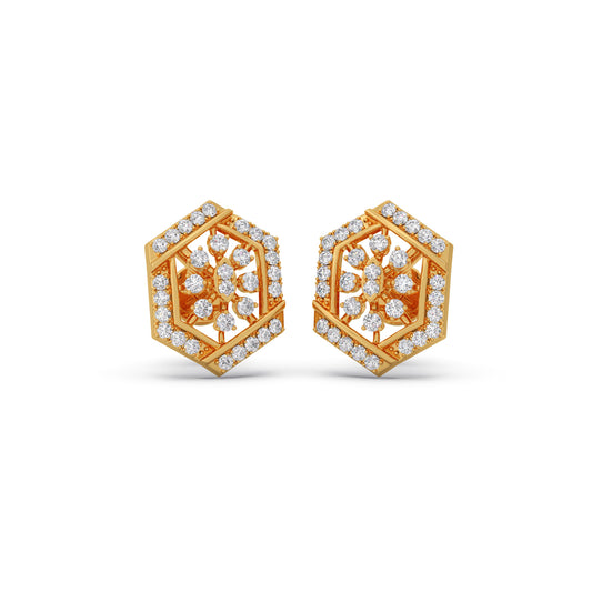 card-product Celestial Hex Diamond Stud Earrings