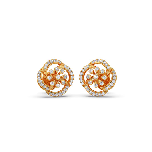 Shimmering Bloom Diamond Stud Earrings Shimmering Bloom Diamond Stud Earrings - Yellow
