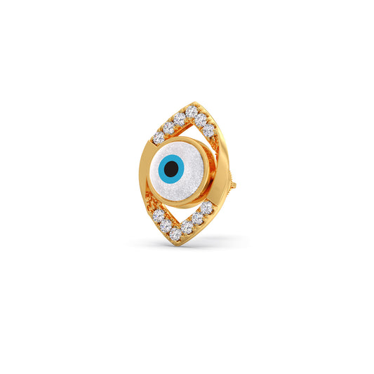 Round Diamond Beautiful Evil Eye Earrings Round Diamond Beautiful Evil Eye Earrings