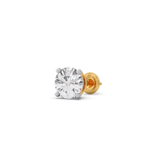 Shimmering Round Solitaire Stud Earrings Shimmering Round Solitaire Stud Earrings - Yellow