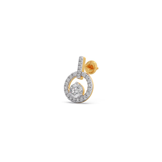 Celestia Halo Diamond Drop Earrings Celestia Halo Diamond Drop Earrings - Yellow