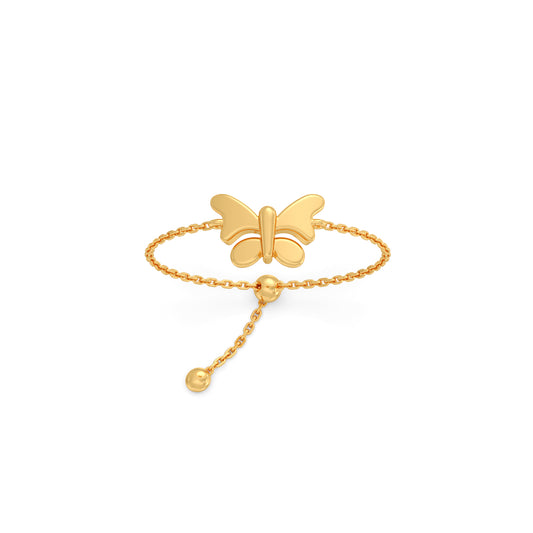 Butterfly Gold Flexi Bolo Ring Butterfly Gold Flexi Bolo Ring - Yellow