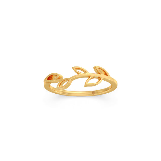 laurel leaf Gold Ring laurel leaf Gold Ring - Yellow