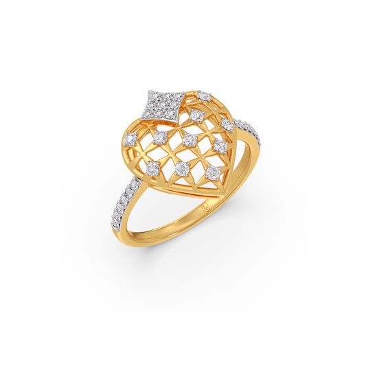 Lattice Love Diamond Ring Lattice Love Diamond Ring - Yellow