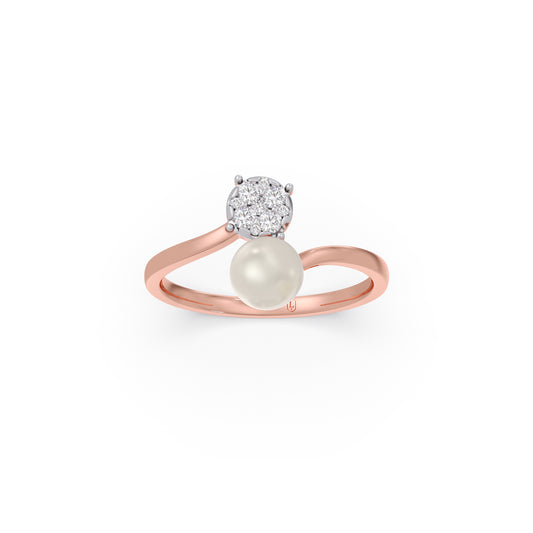 Everlasting Bloom Pearl Diamond Ring Everlasting Bloom Pearl Diamond Ring - Rose