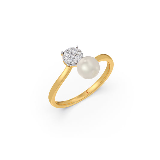 Everlasting Bloom Pearl Diamond Ring Everlasting Bloom Pearl Diamond Ring - Yellow