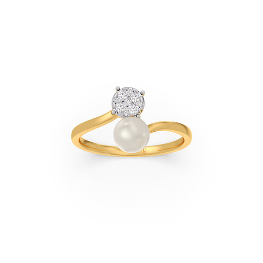 Everlasting Bloom Pearl Diamond Ring Everlasting Bloom Pearl Diamond Ring - Yellow