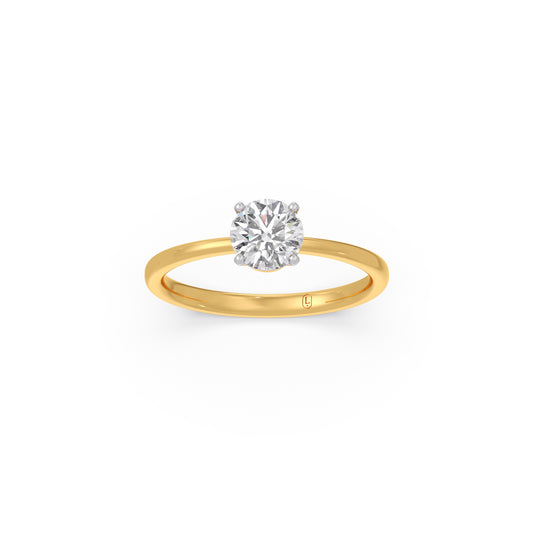 Minimalist Round Solitaire Ring Minimalist Round Solitaire Ring - Yellow