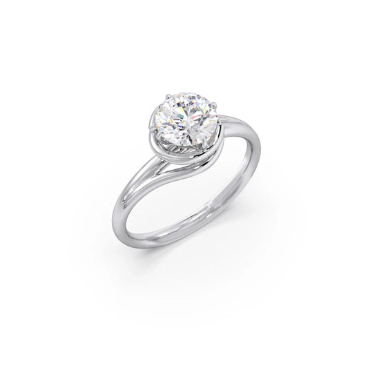 card-product 1.30 ct Solitaire Round Cut Spiral Setting Ring