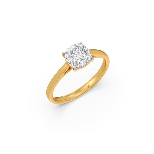 1.3 ct Solitaire Cushion Shape Diamond Engagement Ring 1.3 ct Solitaire Cushion Shape Diamond Engagement Ring - Yellow