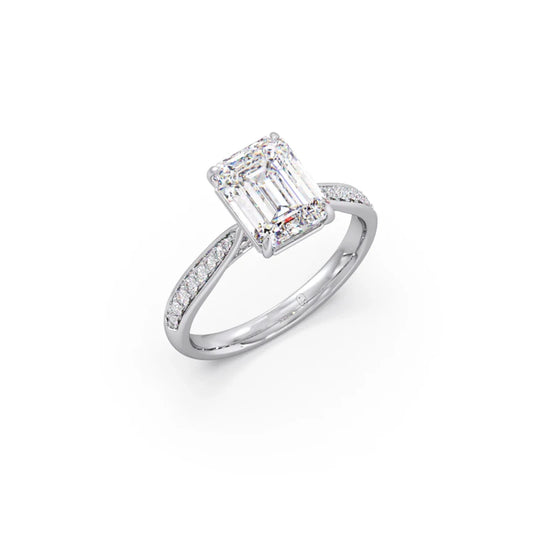 1.70 Cts Emerald Cut Diamond Engagement Ring 1.70 Cts Emerald Cut Diamond Engagement Ring - White