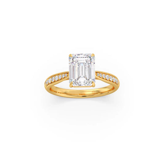 1.70 Cts Emerald Cut Diamond Engagement Ring 1.70 Cts Emerald Cut Diamond Engagement Ring - Yellow