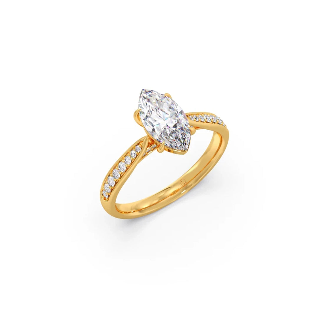 1.45 Cts Marquise Cut Diamond Engagement Ring