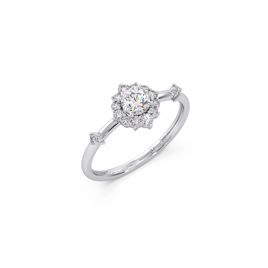 Starburst Diamond Engagement Ring Starburst Diamond Engagement Ring - White