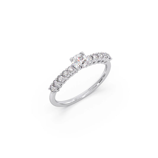 Delicate Diamond Engagement Ring Delicate Diamond Engagement Ring - White