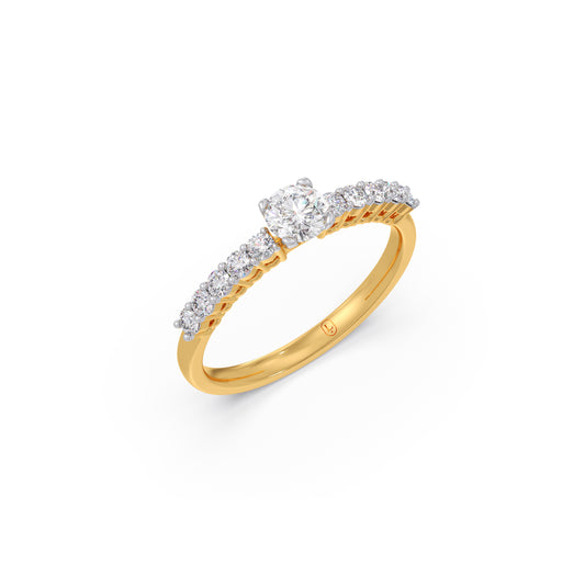 Delicate Diamond Engagement Ring Delicate Diamond Engagement Ring - Yellow
