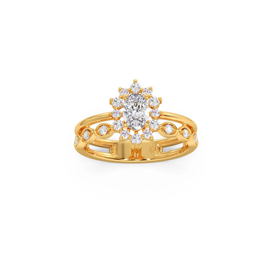 Vintage Halo Oval Diamond Ring Vintage Halo Oval Diamond Ring