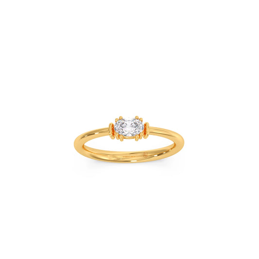 account-offers Oval Sparkle Solitaire Ring
