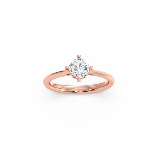Four-Prong Round Solitaire Engagement Ring Four-Prong Round Solitaire Engagement Ring - Rose