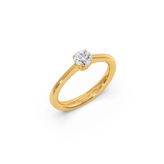 Four Prong Round Solitaire Ring 5.00mm Four Prong Round Solitaire Ring 5.00mm - Yellow