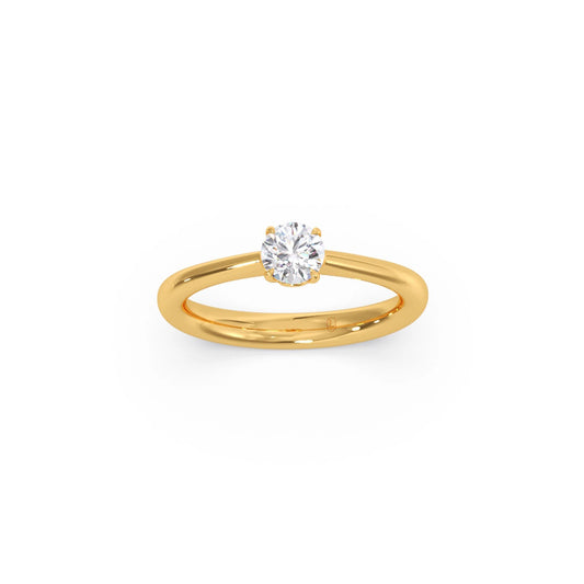 Four Prong Round Solitaire Ring 5.00mm Four Prong Round Solitaire Ring 5.00mm - Yellow