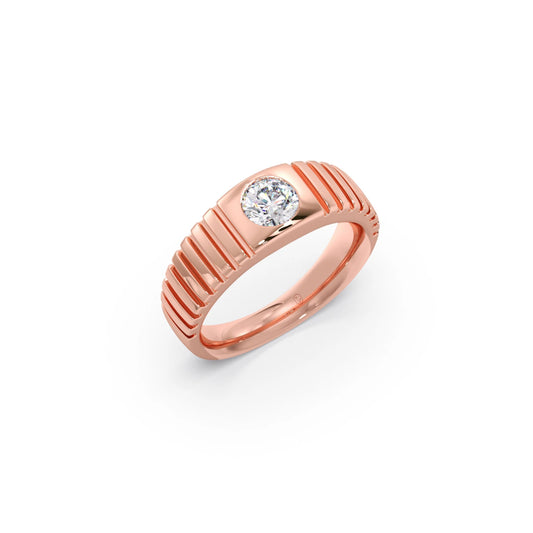 card-product 0.73 Carat Grooved Diamond Men's Classic Ring