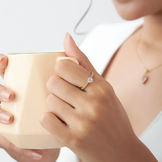 Round Diamond Pave Band Ring 5.00mm Round Diamond Pave Band Ring 5.00mm - MQ