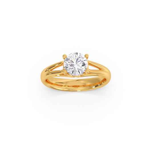 Four Prong Round Solitaire Ring 7.50mm Four Prong Round Solitaire Ring 7.50mm - Yellow