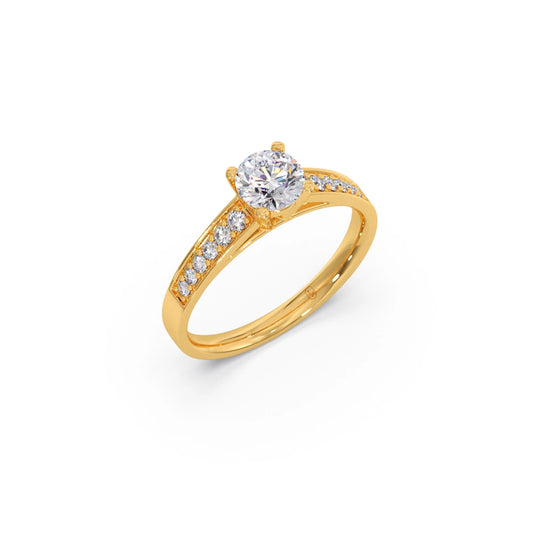 Eternal Round Diamond Solitaire Ring Eternal Round Diamond Solitaire Ring - Yellow