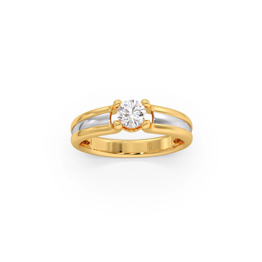 card-product 0.32 Carat Round Diamond Two-Tone Gold Ring
