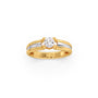 0.32 Carat Round Diamond Two-Tone Gold Ring 0.32 Carat Round Diamond Two-Tone Gold Ring