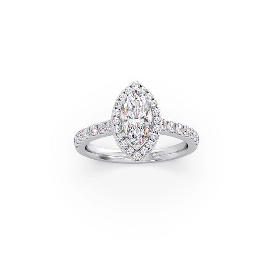 Marquise Halo Pave Diamond Engagement Ring Marquise Halo Pave Diamond Engagement Ring