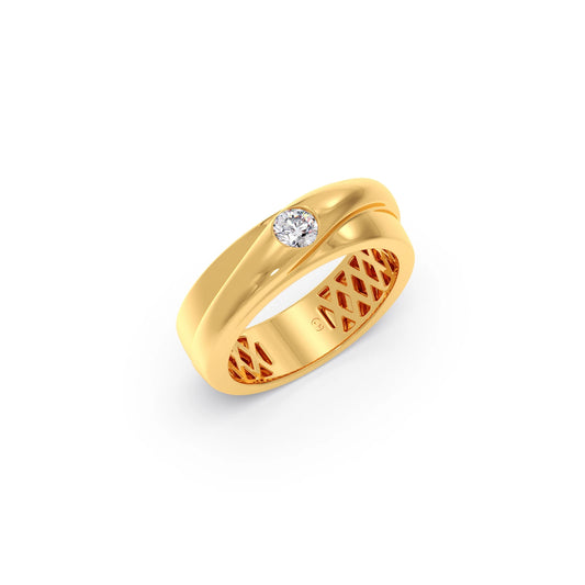 card-product Sleek Twisted Men's Solitaire Ring