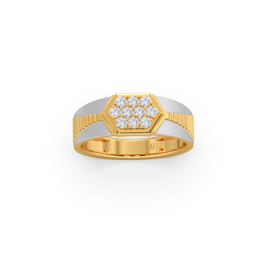 Men’s Hexagonal Cluster Diamond Ring Men’s Hexagonal Cluster Diamond Ring - Yellow