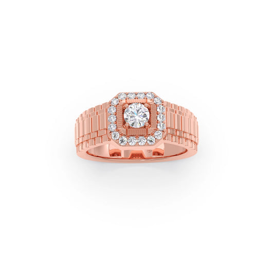 Men’s Square Cluster Diamond Ring Men’s Square Cluster Diamond Ring - Rose