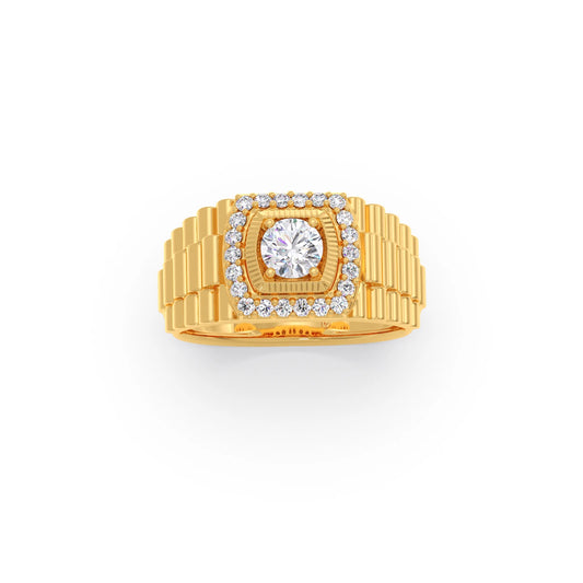 Men’s Bold Square LGD Wedding Band Men’s Bold Square LGD Wedding Band - Yellow