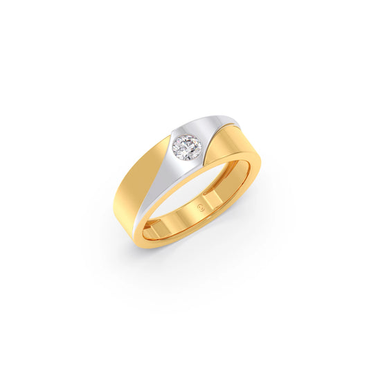 0.30ct Men’s Two-Tone Solitaire Engagement Band 0.30ct Men’s Two-Tone Solitaire Engagement Band - Yellow