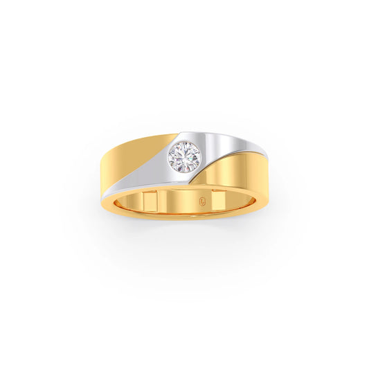 0.30ct Men’s Two-Tone Solitaire Engagement Band 0.30ct Men’s Two-Tone Solitaire Engagement Band - Yellow