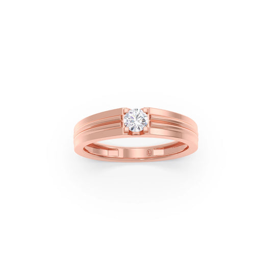 Men’s Classic Solitaire Engagement Ring Men’s Classic Solitaire Engagement Ring - Rose