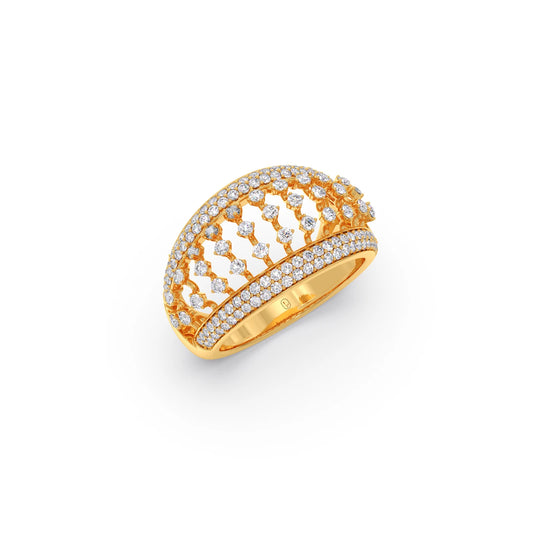 Grand Dome Multi-Row Diamond Ring Grand Dome Multi-Row Diamond Ring - Yellow