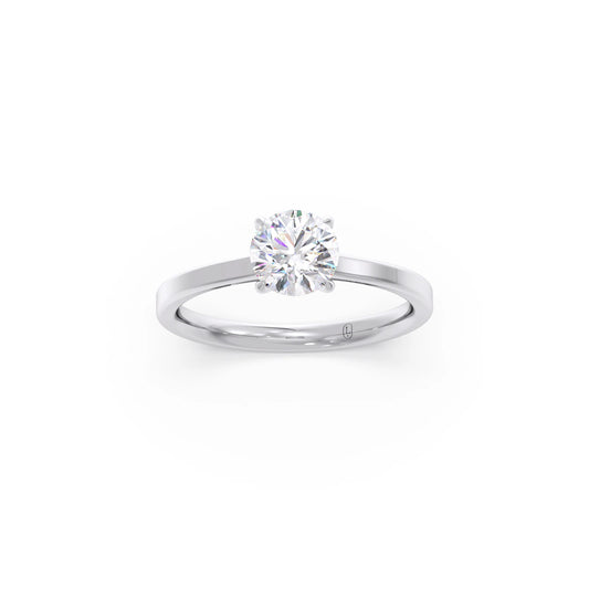 Round Solitaire Engagement Ring – 6.50 MM Round Solitaire Engagement Ring – 6.50 MM - White
