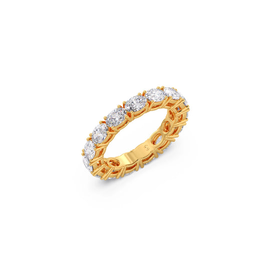 Oval Cut Eternity Band – 4.30 MM Oval Cut Eternity Band – 4.30 MM - Yellow