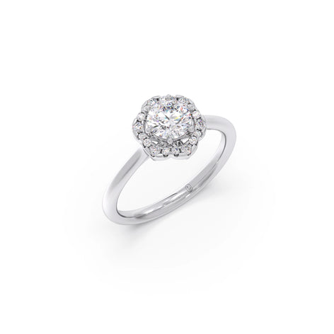 Round Halo Solitaire Ring – 9.2 MM. Round Halo Solitaire Ring – 9.2 MM.