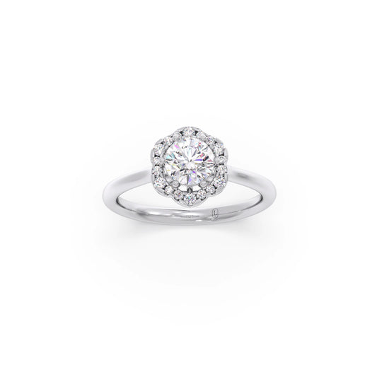 account-offers Round Halo Solitaire Ring – 9.2 MM.