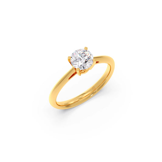 card-product 4 Prong Round Solitaire Engagement ring-6mm