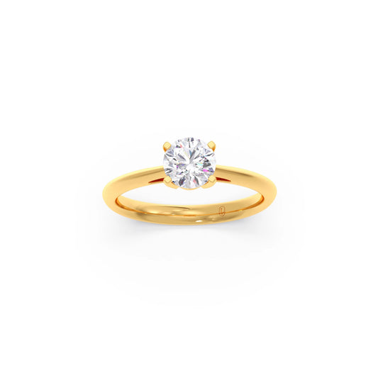 account-offers 4 Prong Round Solitaire Engagement ring-6mm