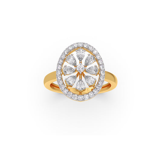 Ethereal Petal Cluster Diamond Ring Ethereal Petal Cluster Diamond Ring - Yellow